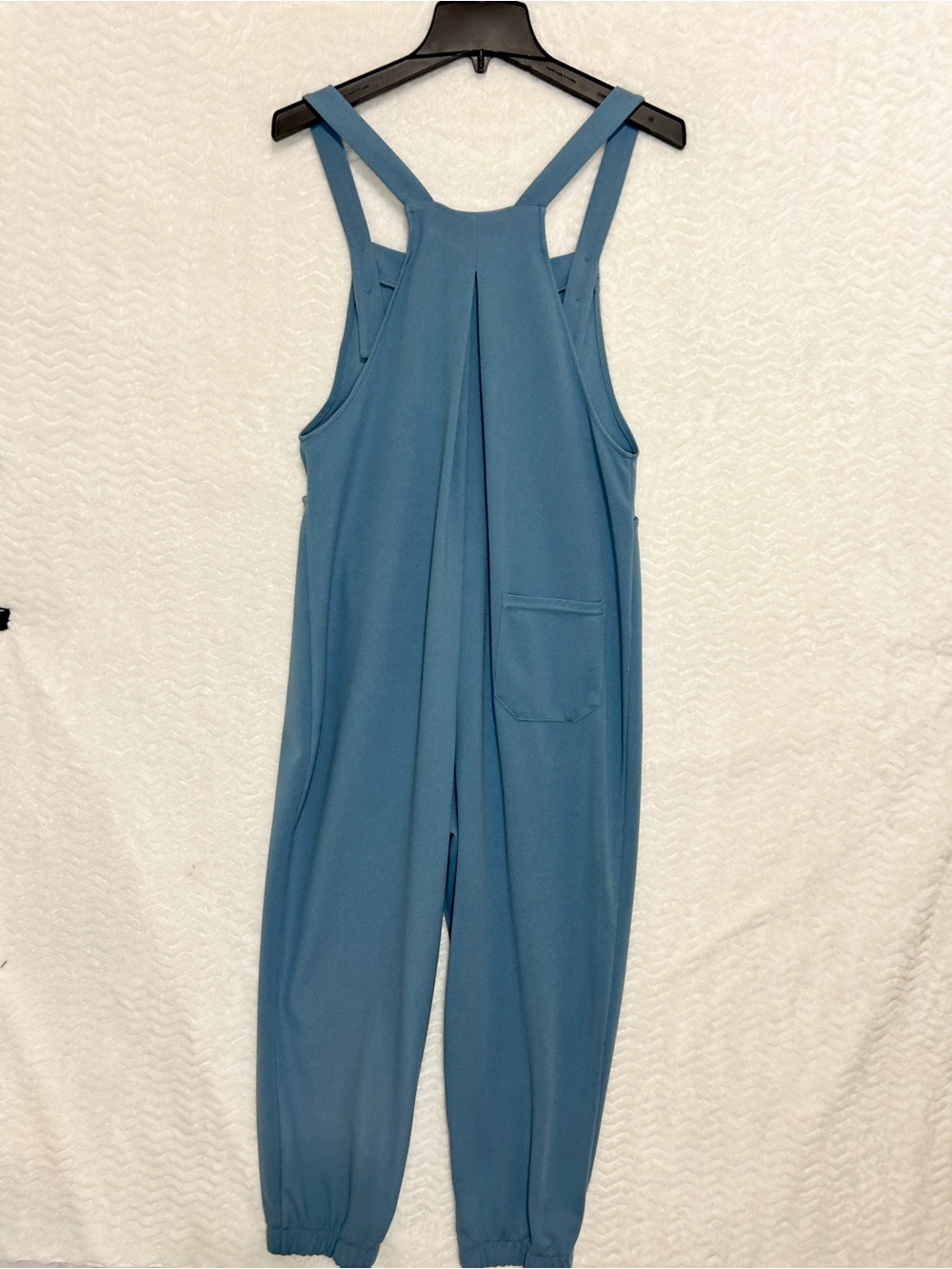Halara Jumpsuit Medium Blue Casual Athleisure Lounge Relaxed Comfy Minimalist - Picture 9 of 11